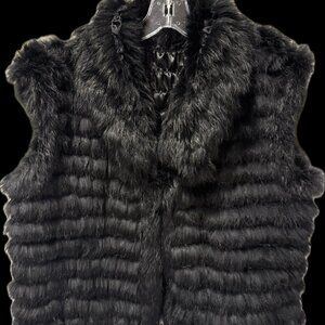 Black Rabbit Fur Vest